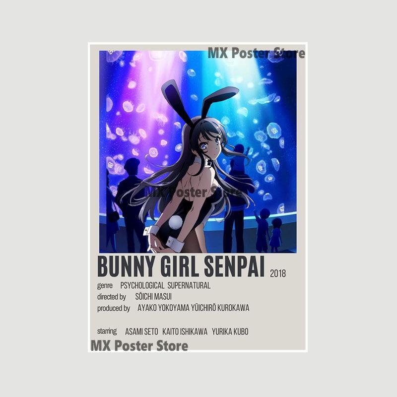 Убийца Демонов, белый бумажный плакат, классический японский аниме-сериал, художественная мультяшная живопись, наклейка для домашнего бара, художественная настенная декоративная фреска