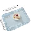 Ruffle Heat-Insulated Mat Stripe Grid Table Mat Washable Coaster  Breakfast