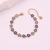 Adjustable Crystal Flower Bracelet Stainless Steel Stainless Steel Bracelet  Gift Giving