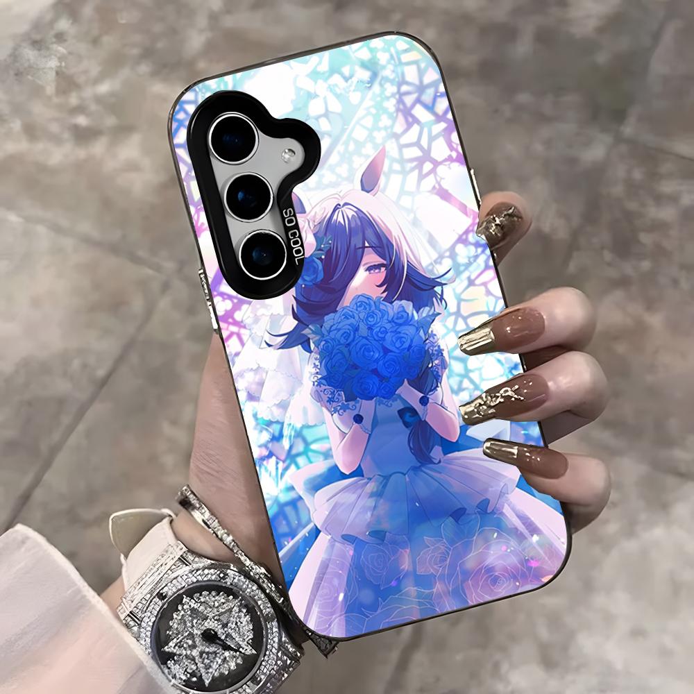 Uma Musume Pretty Derby Phone Case For Samsung S25 Ultra S23 S22 S21 S20 Ultra Plus S24 Fe A54 A55 Color Silver Cover