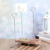 Heart Shape Wedding Supplies Paper Clamp Place Card Table Numbers Holder Clamps Stand Photos Clips