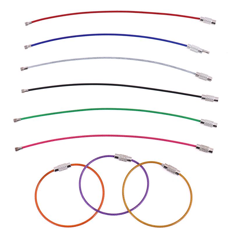 10 шт. 1,5*150 мм нержавеющая сталь круглая петля держатель брелок веревка наружные инструменты