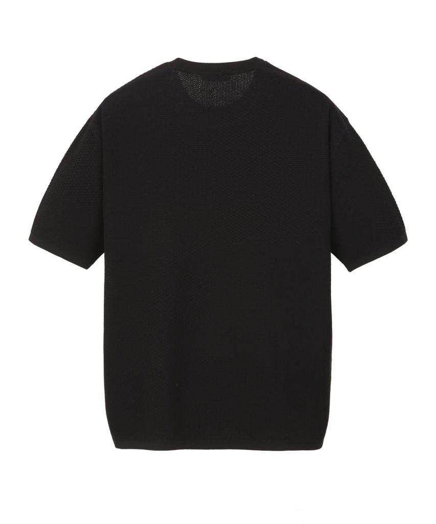 Jilseutyueoteunyuyogmaen Texture Mix Crew Neck Knit - Black (Jnsw6B504Bk)