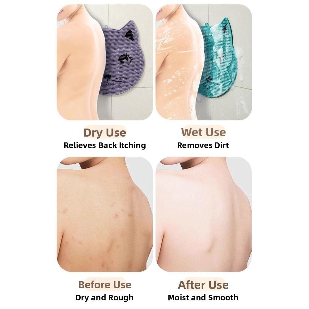 Anti Slip Bathroom Non Slip Pad Cat Shaped Massage Pad Rubbing Bath Floor Mat Bath