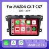 Android 14 Carplay Car Radio For MAZDA 2007 2008 2009 2010 - 2014 CX-7 CX7 CX 7 Navigation GPS Multimedia Player Stereo WIFI BT