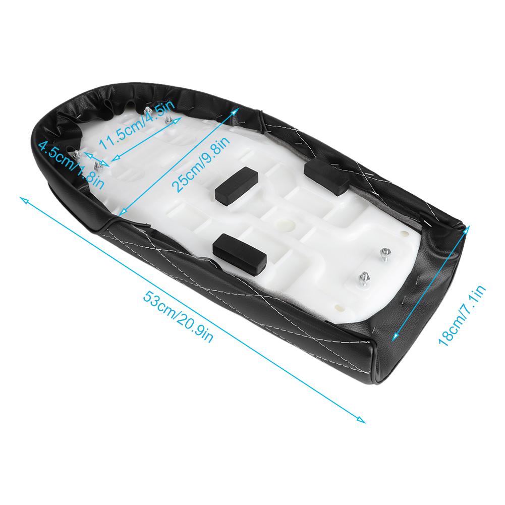 Плоское сиденье мотоцикла из ПУ кожи в винтажном стиле, седло, подходит для CB CL AX100 CG125, черное