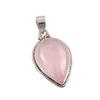 Natural Rose Quartz Gemstone 925 Solid Sterling Silver Gift Pendant 1.50" R3z80