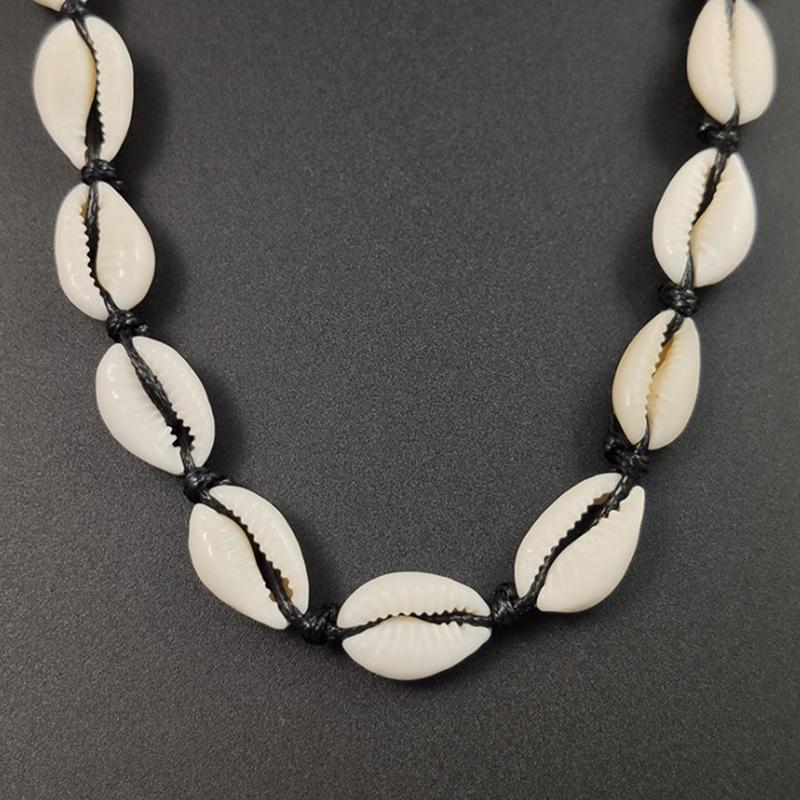 Boho Beach Bohemian Shell Choker Necklaces For Women Girls Summer Jewelry Chained Shell Pendants Necklace