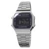 Casio Цифровые часы Винтажная серия A168WEM-1 (Серебристый / Черный)