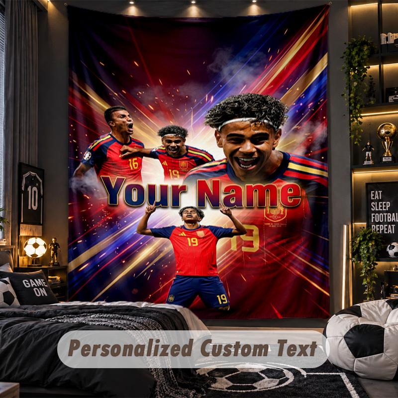 TapestryLamine Yamal Custom Name Text Personalized Wall Hanging Tapestry Home Wall Decor