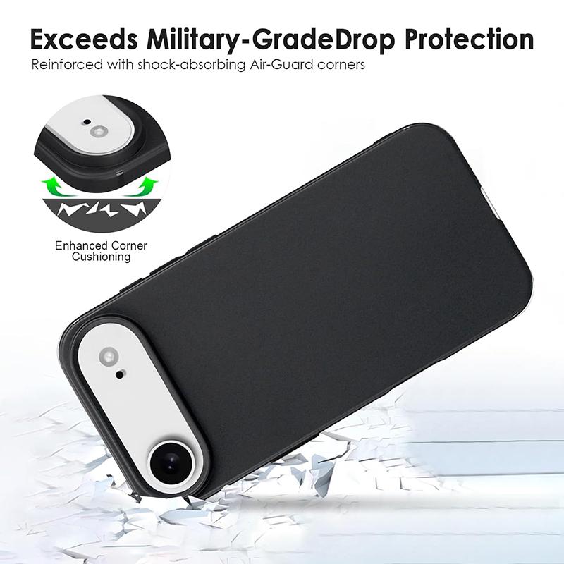 Матовый силиконовый чехол военного класса для iPhone Air 17 16 Pro Max, задняя крышка, ультратонкий матовый мягкий ТПУ чехол для iPhone 16 Plus