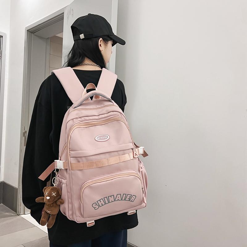 Рюкзак для ученика средней школы, женский нейлоновый рюкзак, мужской рюкзак с принтом в виде букв