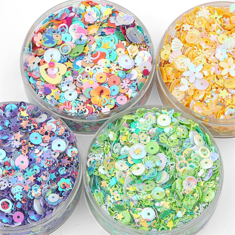 20g/Bag Mixed Shapes Loose Sequins for Nail Decoration Art Craft DIY Scrapbooking Garment Sewing Accessories