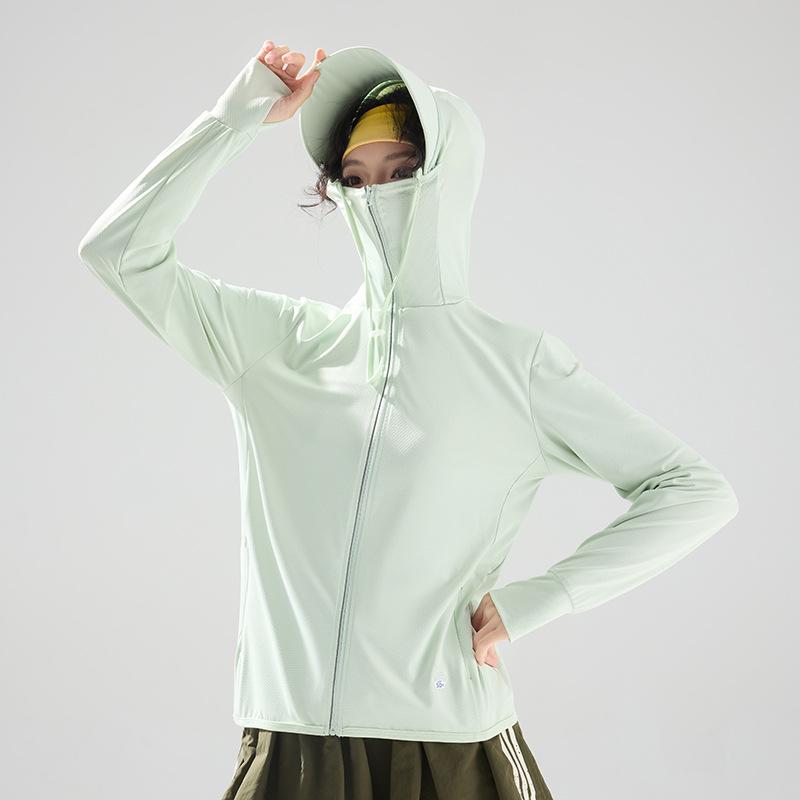 Men's and women's sunscreen clothes, printed LOGO work clothes, outdoor skin clothes, quick-drying, light and breathable ice silk jacket