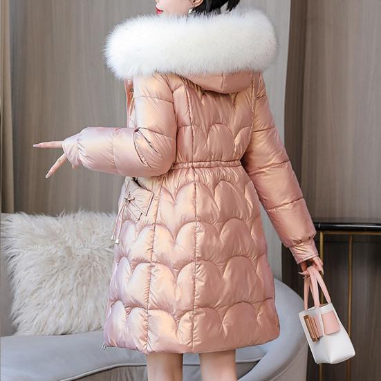 Женское зимнее хлопковое пальто с утолщенным мягким капюшоном из искусственного меха, гладкое, облегающее, с сохранением тепла, ветрозащитное, средней длины с капюшоном, с длинным рукавом, на молнии