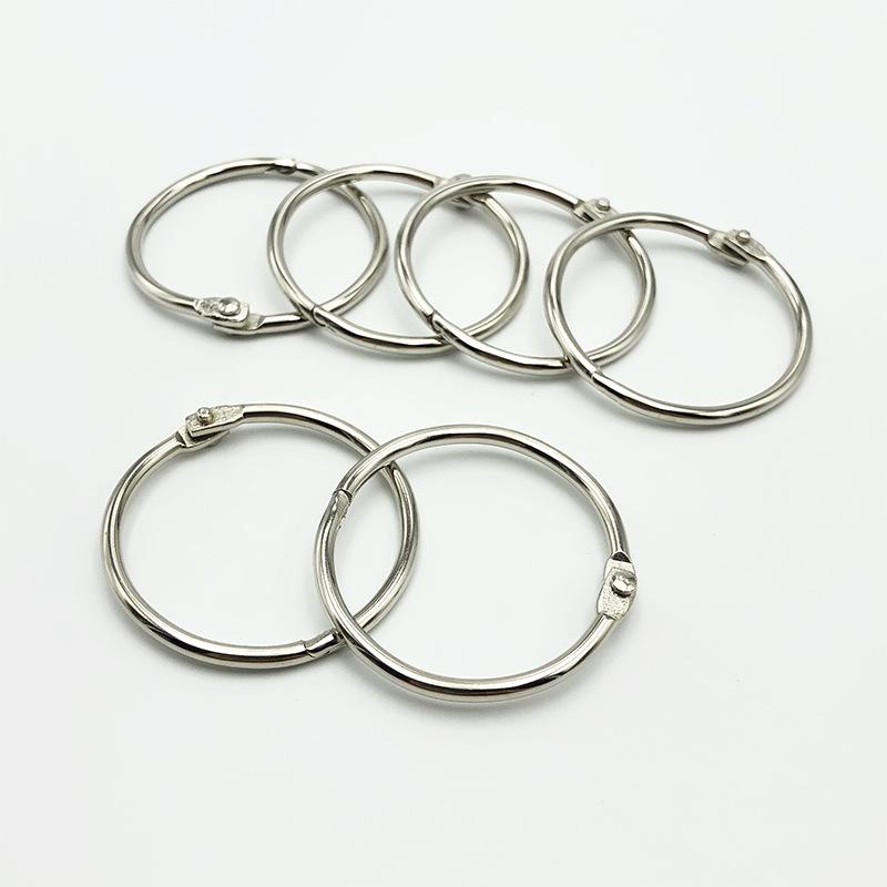 5 шт. 20-50 мм металлические обручи для книг с отрывными листами, открывающееся кольцо, шарнир, защелкивающееся уплотнительное кольцо, брелок для ключей, принадлежности для фотоальбома