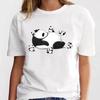 New Panda Lovely Cute Tshirt Clothing Cartoon Graphic Print Short Sleeve Fashion Casual T Shirt Women Soft Clothing