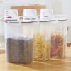Portable with Measuring Cup, Sealed Rice Bucket, Kitchen Storage Box, Plastic Rice Storage Box, Japanese Grain Storage Tank