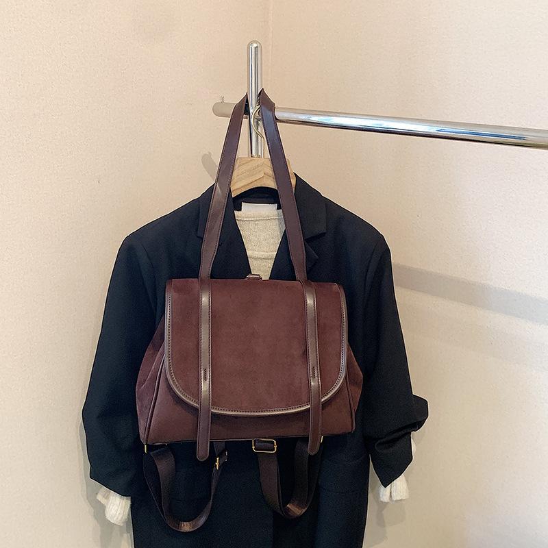 Повседневная сумка-мессенджер в стиле ретро большой вместимости женская 2025 новая популярная модель на осень и зиму рюкзак школьная сумка