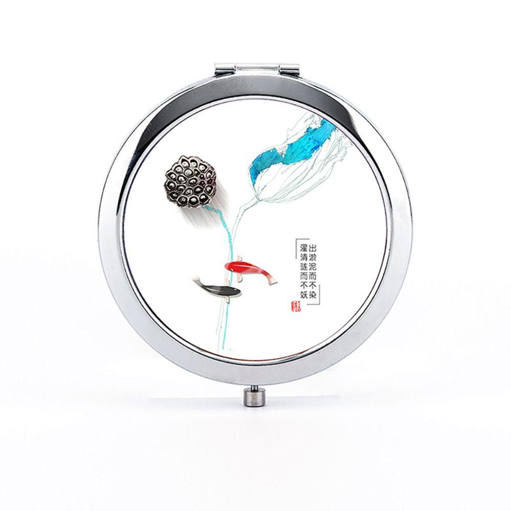 Китайский Древний Стиль Мини Зеркало Цветок Портативное Зеркало Зеркало для Красоты Компактное Зеркало Дети