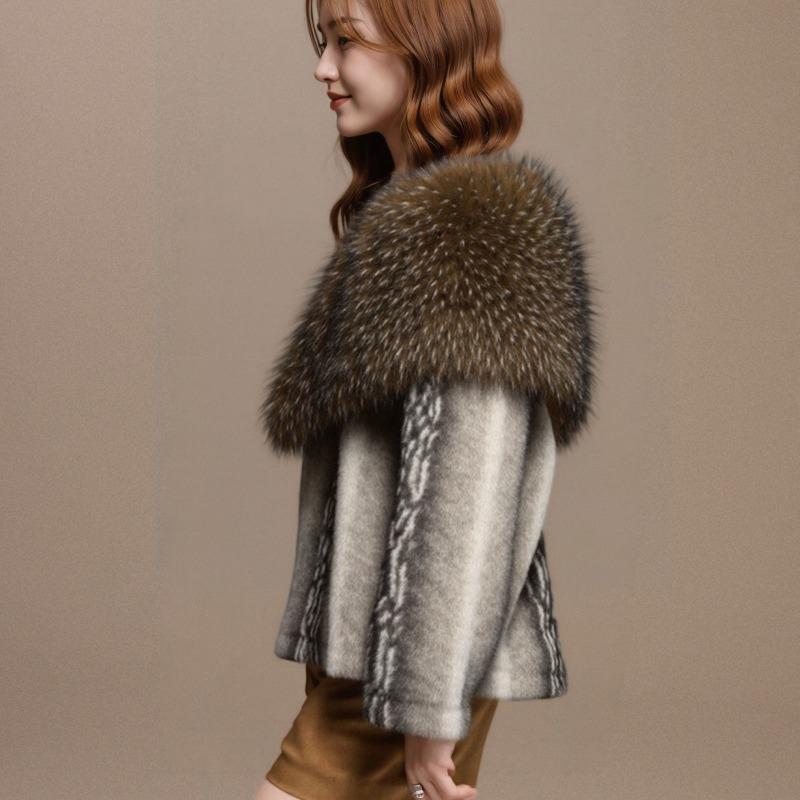 Осень и зима новая шуба модное осенне-зимнее пальто короткое имитация серебристой лисы лацкан женское
