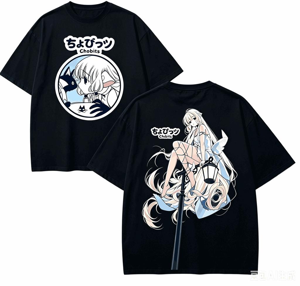 Футболка для любителей аниме Chobits Харадзюку Хлопок Новая модель Мода Улиц Оверсайз Унисекс Удобная Дышащая горячий товар