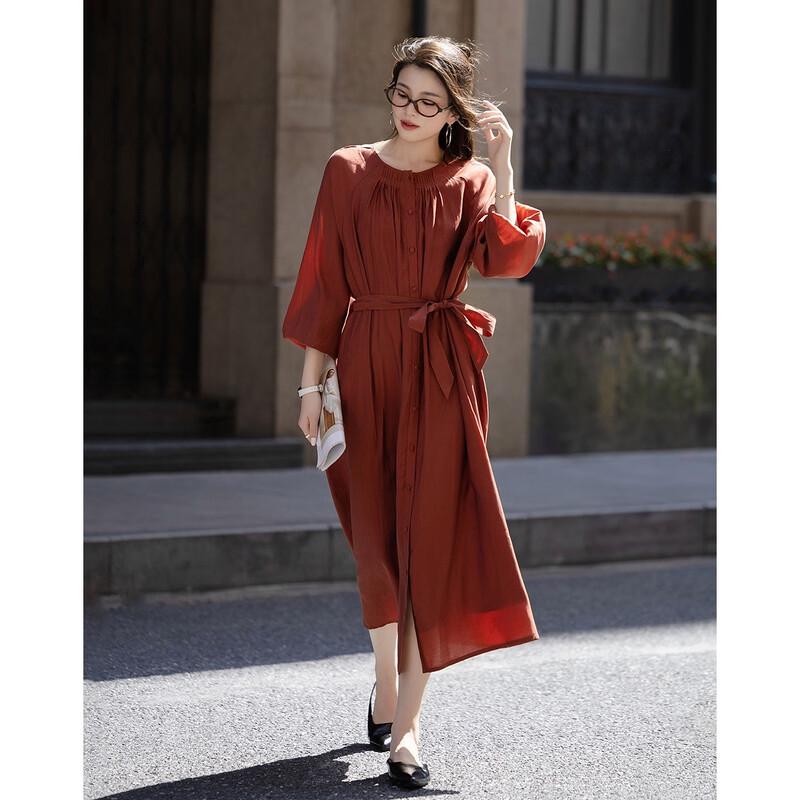 Demana Lyocell Pleated Babydoll Maxi Dress