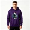 Anime Character Print Men Casual Long Sleeve Pullover Hoodie Comfy Streetwear Sweatshirt for Daily Wear