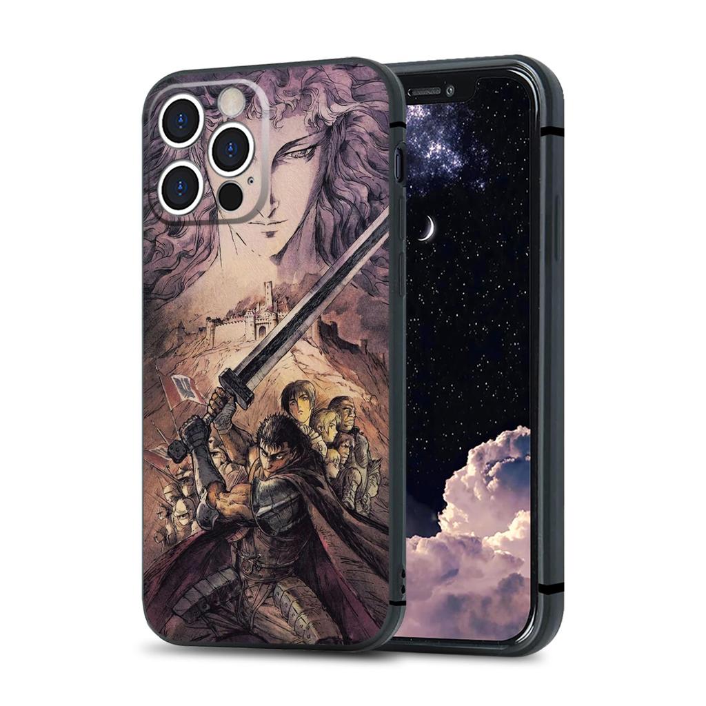 Guts Berserk Japanese Anime Manga Soft Silicone Phone Case for IPhone SE 6S 7 8 Plus X Xr Xs 11 12 13 Mini Pro Max Samsung