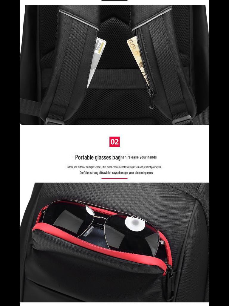 Водонепроницаемый мужской рюкзак Ouge большой вместимости для путешествий и бизнеса