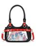 Japanese PU Leather Y2K Spicy Girl Ita Bag - Large Capacity Transparent Badge Crossbody for Students