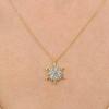 Dream Crystal Gold Color Silver Snowflake Necklace