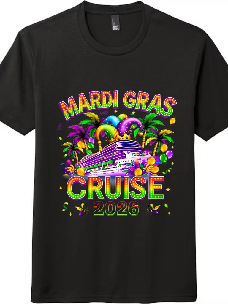 Unisex Louisiana Mardi Gras Cruise Shirt-New Orleans Pride Graphic Gathering Tee