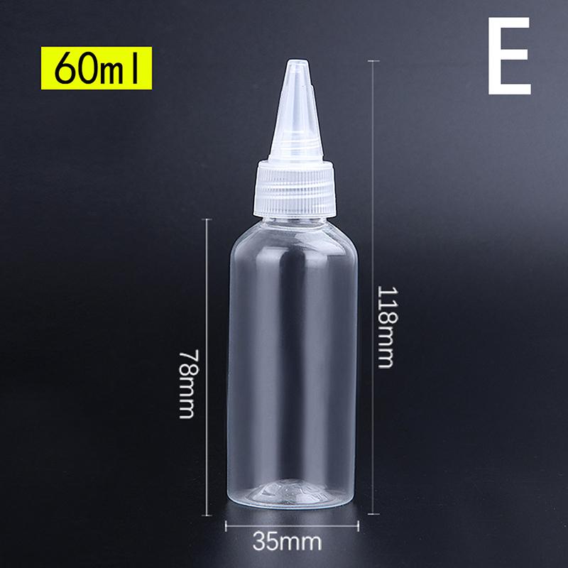 10-200Ml Plastic Squeeze Dropper Bottle With Screw Cap Transparent Eyes Liquid Ink Oil Dropper Bottles Paint Pigment Container