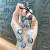 Beaded Mobile Phone Strap Candy Color Car Keychain Gifts Bag Pendant