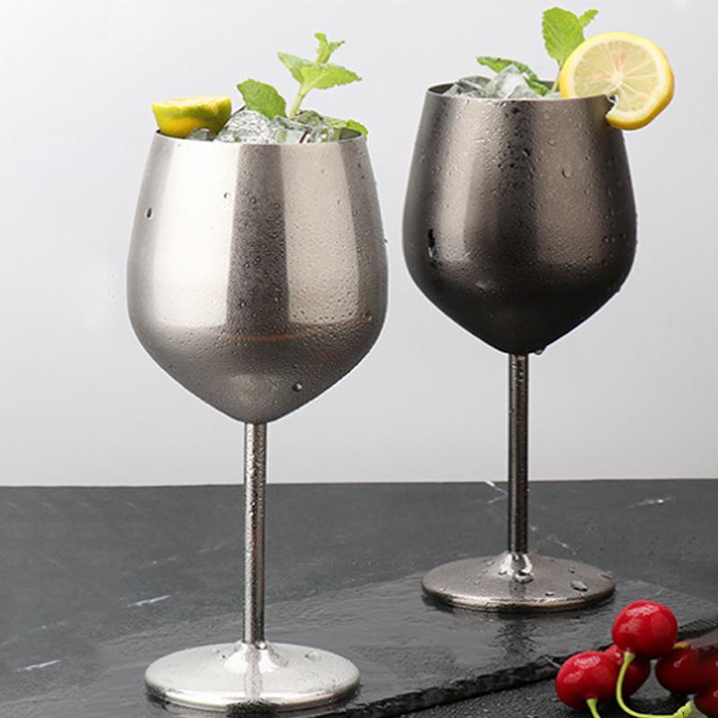 Stainless Steel Wine Glass 20 Oz Reusable Break-resistant Stemware for Travel Camping Swimming Pool Beautiful Unique Portable Me