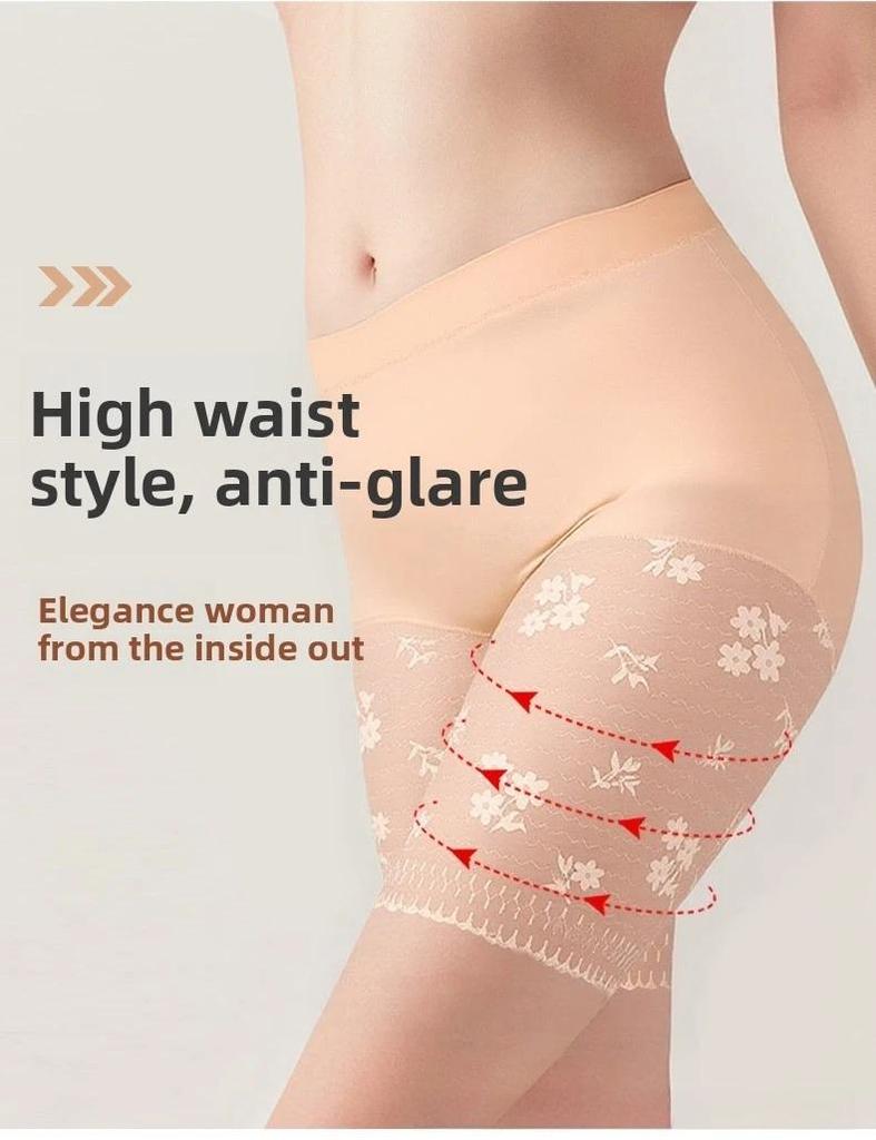 Plus Size Safety Shorts Summer High Waist Elastic Underskirts Short Panties Female Sexy Lace Anti Chafing Boxers Pants 140KG