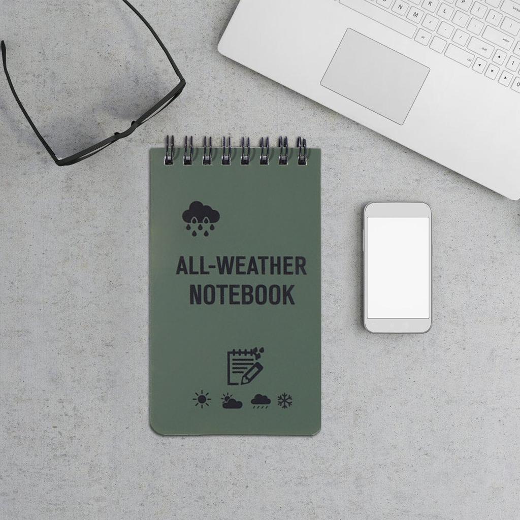 All Weather Waterproof Notebook Small Spiral Notebook Pocket Notepad Write In The Rain Notebook Field Notebook for Home