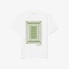 [Lacoste] Men's Tennis Court Back Graphic Short-Sleeved T-Shirt TH1750-56G001