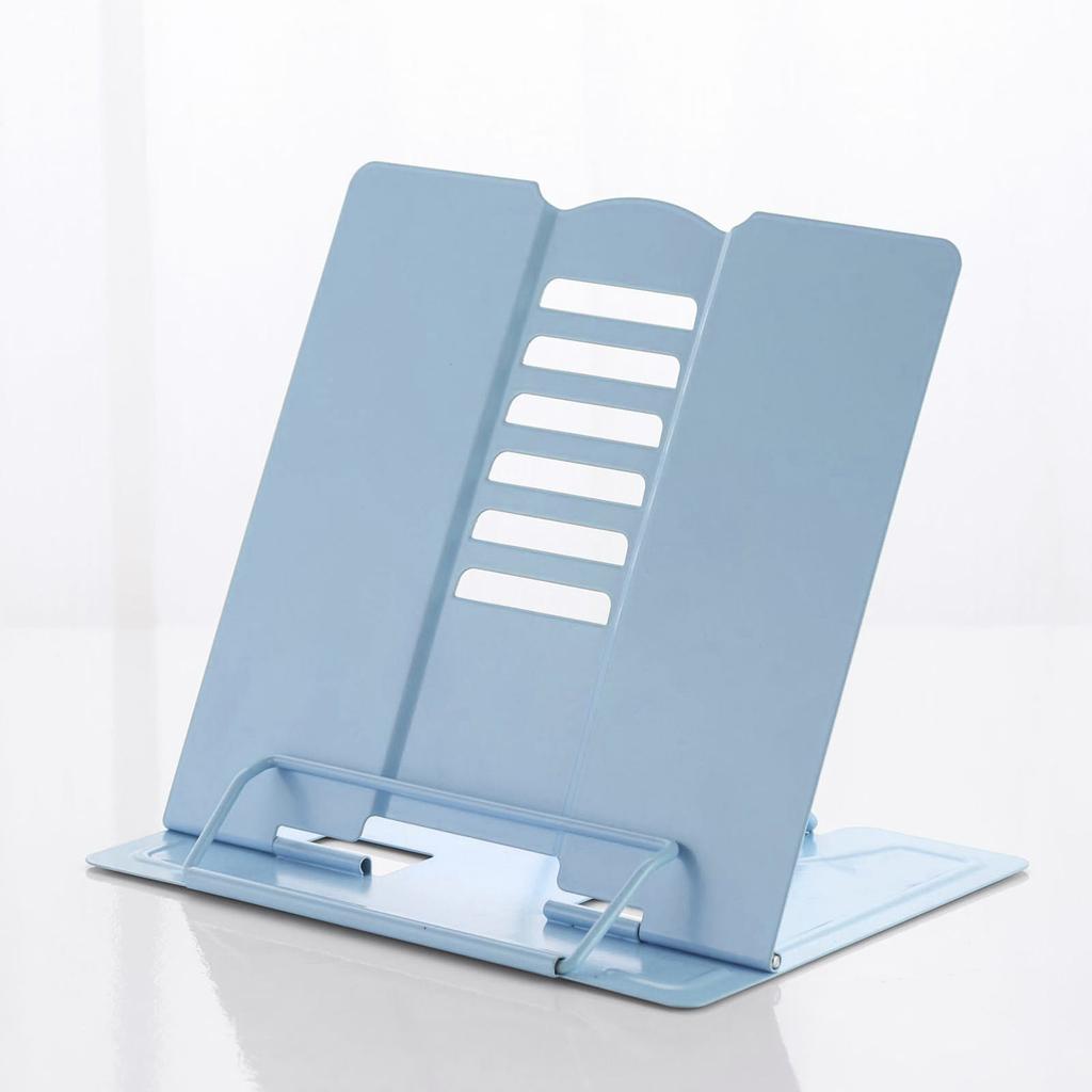 Desk Book Stand Metal Reading Rest Book Holder  Cookbook Documents Holder With Page Clips