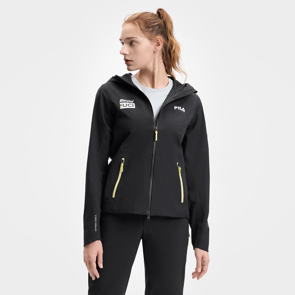 Fila Cycling Fashion Simple Casual Sports Riding Versatile Comfortable Waterproof Windproof Quick-Dry Jacket Women Jacket Deep-Black A11W518702F-BK
