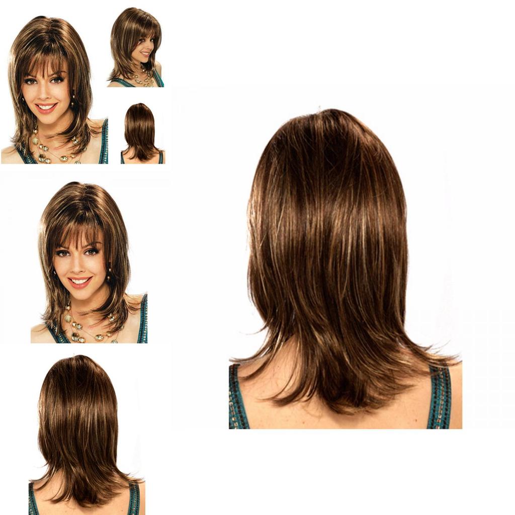 Premium Quality Long Curly Blonde Wig With Ombre Brown Highlight For Fashionable Women