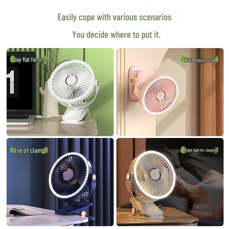 USB Rechargeable Multi-Functional Folding Fan for Dorms and Offices - Quiet and Strong Wind 2026.
