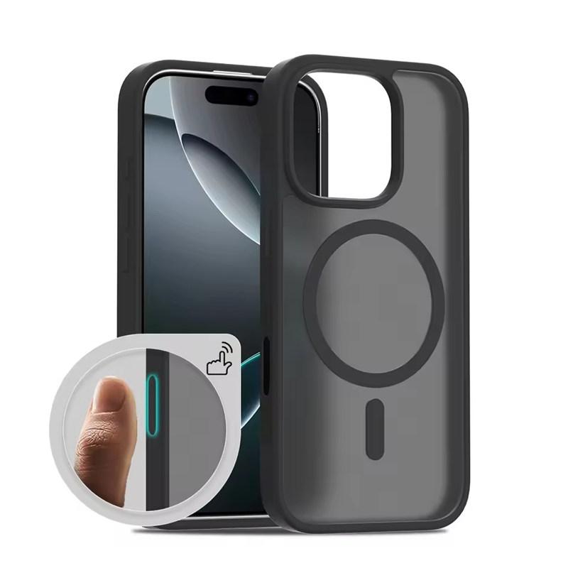 Магнитный чехол для iPhone 16 Pro, с мягкой антицарапающей подкладкой из микрофибры, ультра, ударопрочный защитный чехол для телефона из жидкого силикона