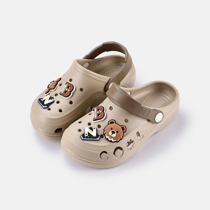 Kids Cartoon Hole Sandals Slip Resistant Soft Sole Beach Slippers DIY Decorative Open Toe Shoes Boys Girls