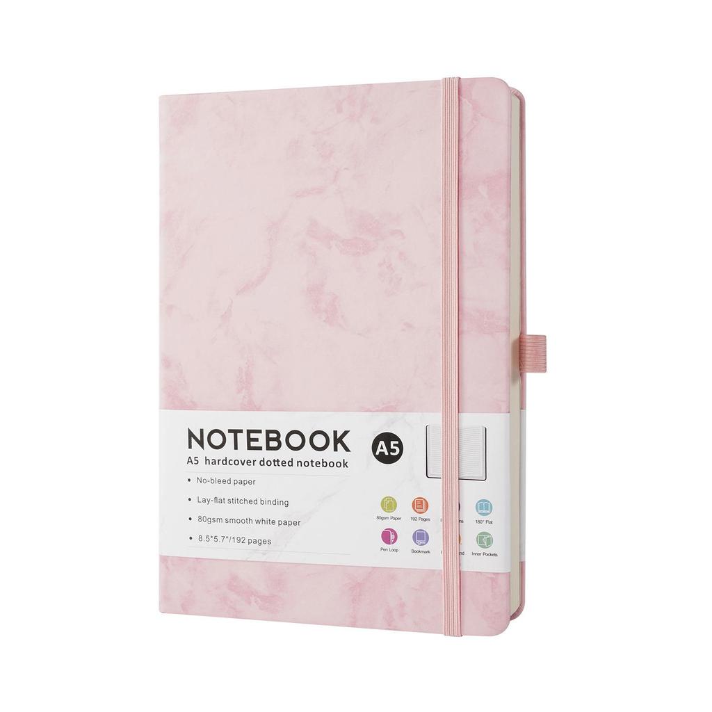 Креативный бизнес-блокнот формата А5 с эластичной резинкой - Плотный и простой студенческий дневник