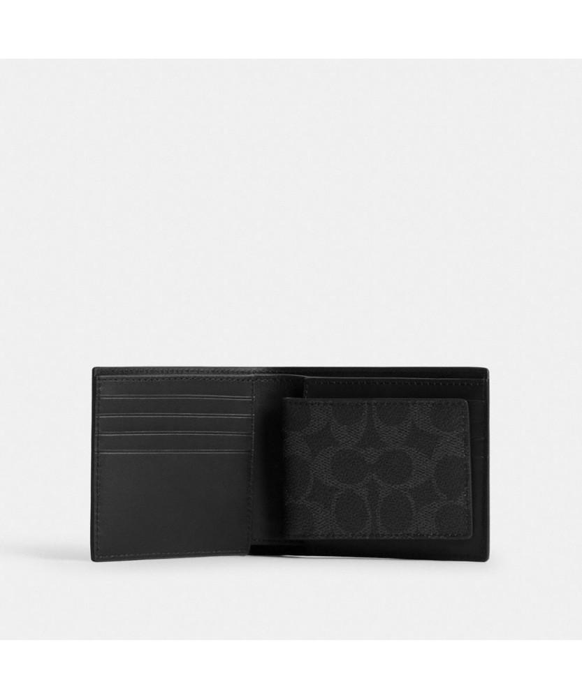 Coach Three-In-One Wallet In Signature Upcrafted Leather Cfu02 Oy2