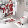 3 шт. Рождественский набор ковриков для ванной Нескользящий коврик для ванной Крышка для унитаза Рождественский декор