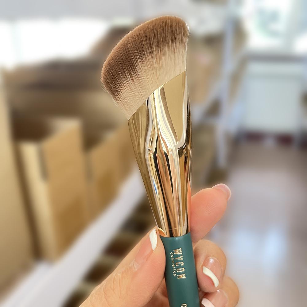 Набор кистей для макияжа wycon 01 Мягкая основа 02 Консилер 03 Пудра для щек 04 Тени для век 05 Плоские короткие косметические кисти для теней для век