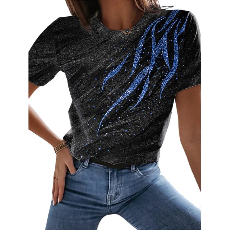 Женская летняя футболка тренд принт ретро мода с коротким рукавом футболки повседневные с принтом топы